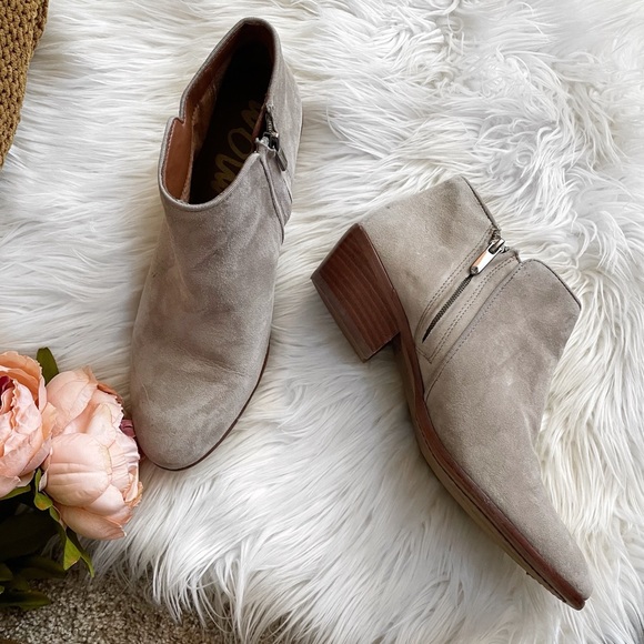 Sam Edelman suede taupe booties Sz 9.5 - Picture 5 of 10